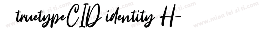 宋体 truetypeCID identity H字体转换